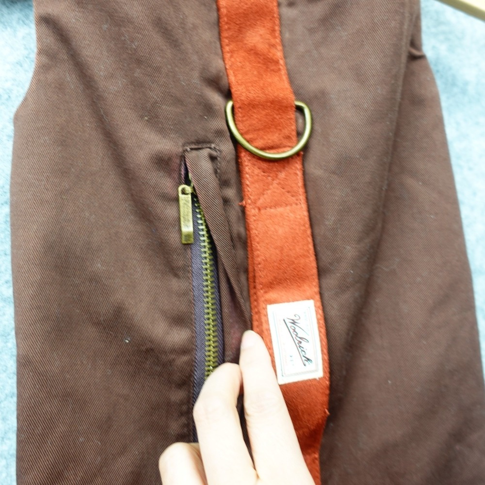 Woolrich Dog Vest Jacket Small Brown Canvas Insulated Hunting Utility Pet Coat - Picture 8 of 12